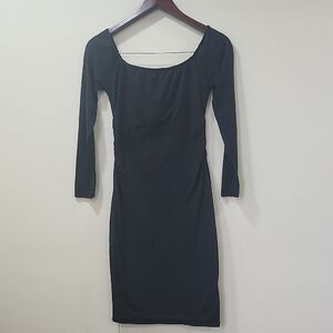 Justify Black Bodycon 3/4 Sleeve Dress